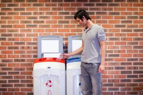 Commercial waste management team at work